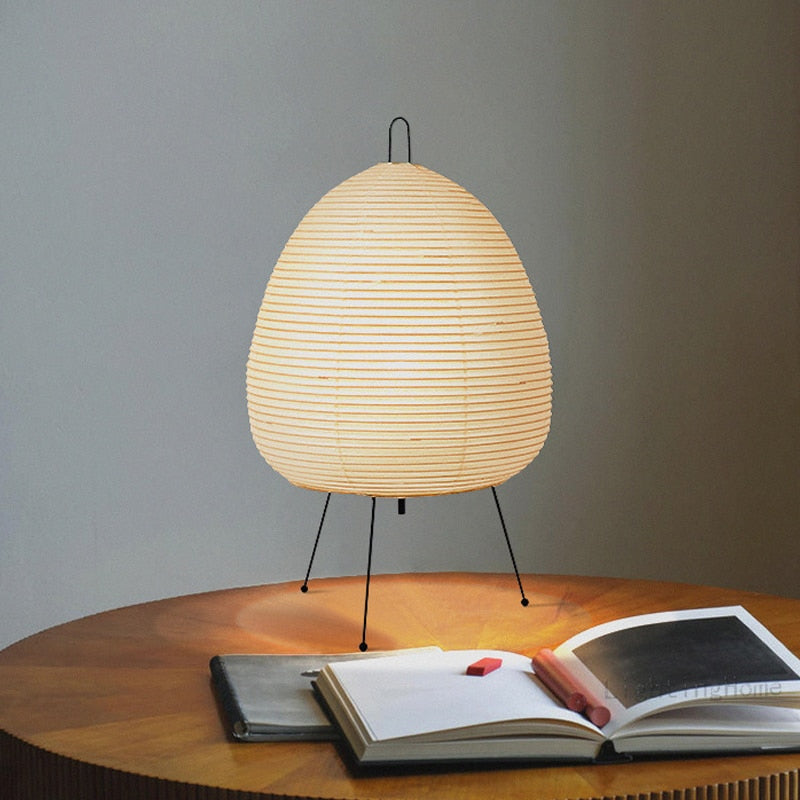 Japanese Akari Wabisabi Table Lamp Printed Rice Paper
