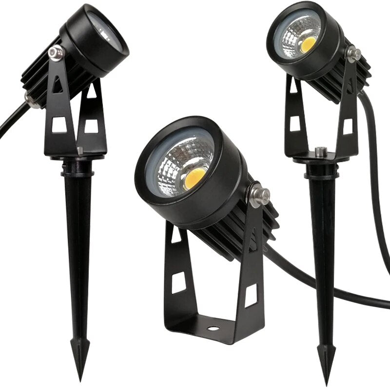 Waterproof LED Lawn Lights 220V 110V 12V 3W 5W Spike Bulb Outdoor Garden Lighting