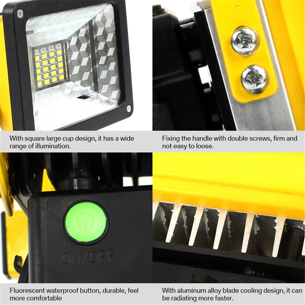 lJaP30WLEDPortableRechargeableFloodlightWaterproofSpotlightBatteryPoweredSearchlightOutdoo