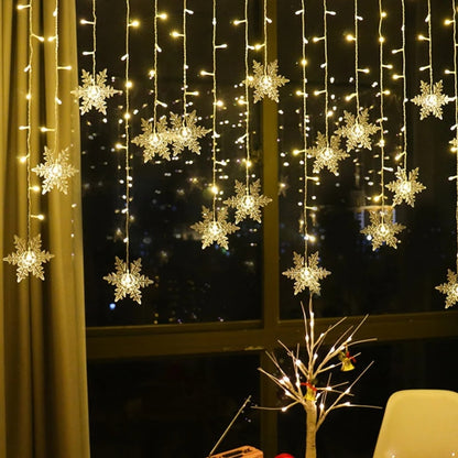 Elegant Christmas Lights: Polaris Elk Bell LED String Light Decor for Home, Room Curtains - Fairy Garland Navidad Decora
