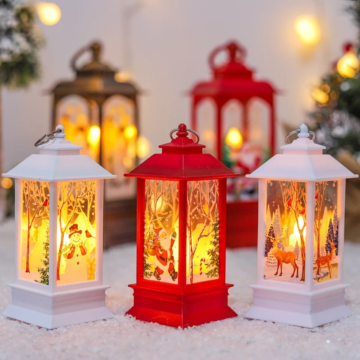 Merry Christmas Lantern Light Decorations for Home: Navidad Ornaments, Xmas Gifts & New Year Decor