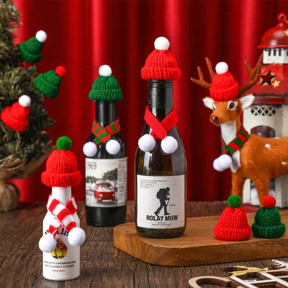 kicq10pcs-20pcs-Mini-Santa-Hat-Christmas-Scarf-2024-New-Hat-Scarf-Lollipop-Wine-Bottle-DIY-Xmas.jpg