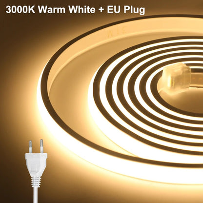 x173COBLEDNeonStripLight220VEUPlugUKPlug288LEDsmRA90FlexibleLEDTapejpg