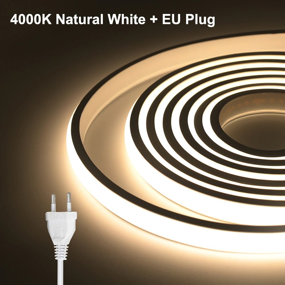 bixsCOBLEDNeonStripLight220VEUPlugUKPlug288LEDsmRA90FlexibleLEDTapejpg