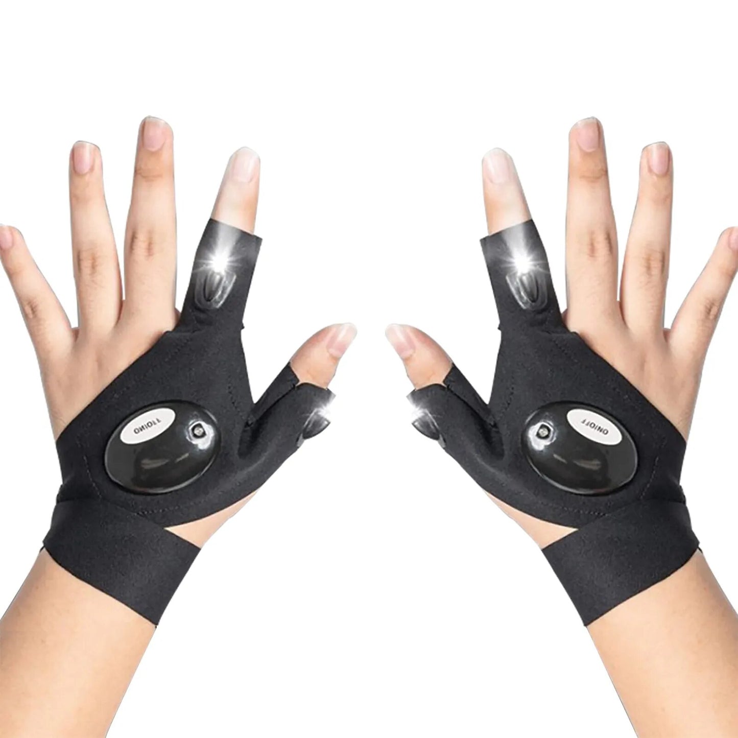 Fingerless LED Flashlight Fishing Gloves | Waterproof & Durable Outdoor Gear
