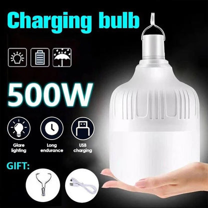 Portable USB Rechargeable LED Camping Lights | Outdoor Emergency Bulb Lantern for BBQ Tents | High Power Battery Lamp