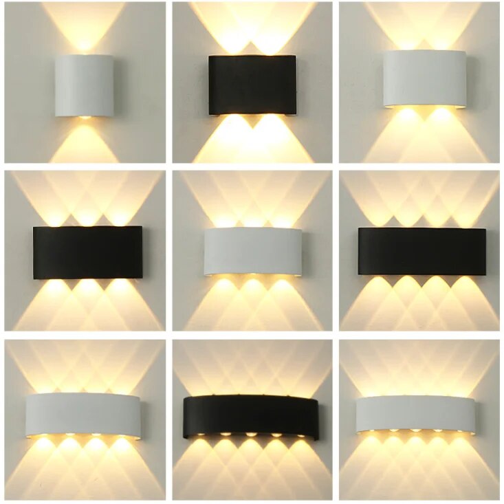 Waterproof IP65 Aluminium LED Wall Lamp for Bedroom, Living Room, Corridor - Indoor/Outdoor Lighting