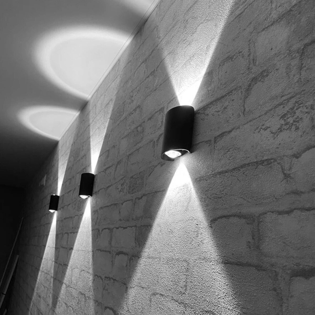 eX6NUpandDownLEDWallLampWaterproofIP65AluminiumInteriorWallLightForBedroomLivingRoom