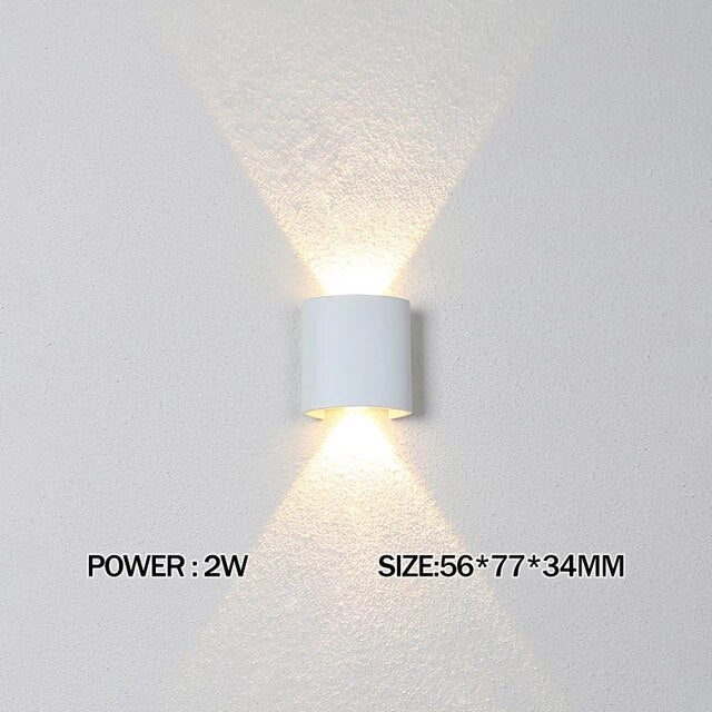 EfzkUpandDownLEDWallLampWaterproofIP65AluminiumInteriorWallLightForBedroomLivingRoom