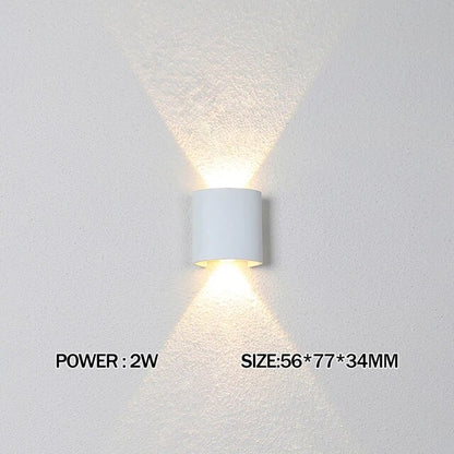 EfzkUpandDownLEDWallLampWaterproofIP65AluminiumInteriorWallLightForBedroomLivingRoom