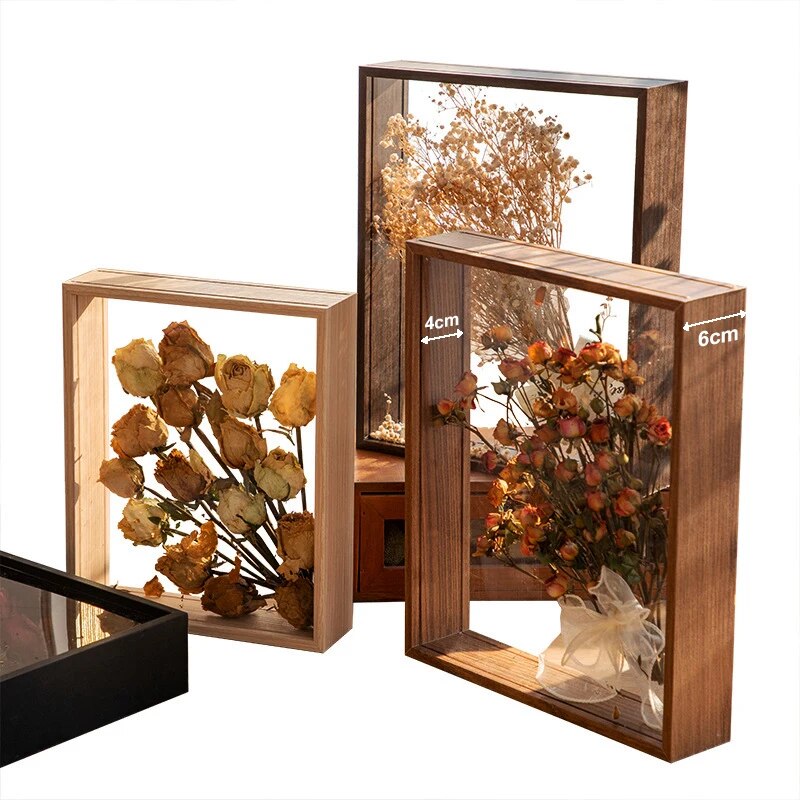 O1iq4cmDeepTransparentShadowBoxFramesBouquetDisplayFlowerCaseDeepforCrafts3DPictureMe