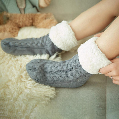 Breathable sherpa socks for allday warmth