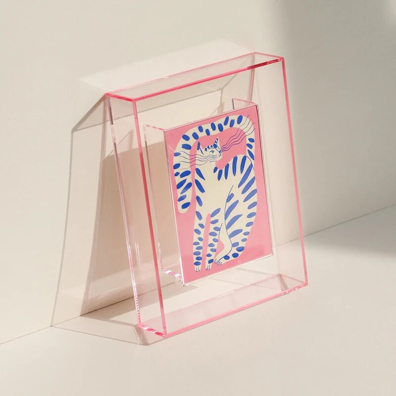 XanE5InchTransparentAcrylicPhotoFrameBoxPhotocardHolderInteriorFramePictureDisplayStand