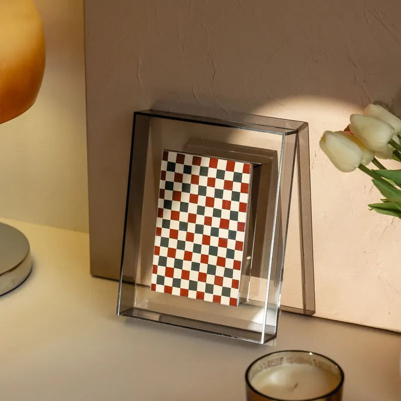 5SIz5InchTransparentAcrylicPhotoFrameBoxPhotocardHolderInteriorFramePictureDisplayStand