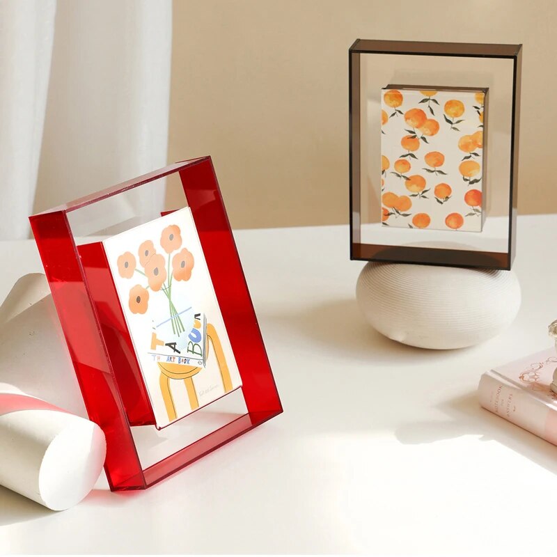 Di0w5InchTransparentAcrylicPhotoFrameBoxPhotocardHolderInteriorFramePictureDisplayStand