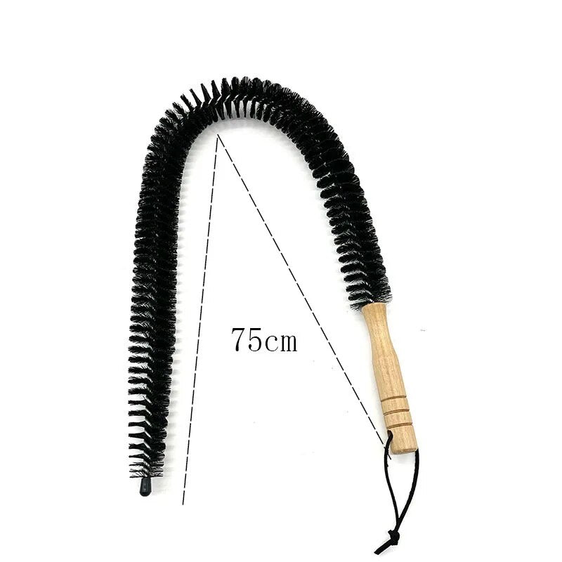 PjPzCleaningBrushFlexibleLongMultipurposeDusterWashingMachineDryerWithWoodHandleCleaning