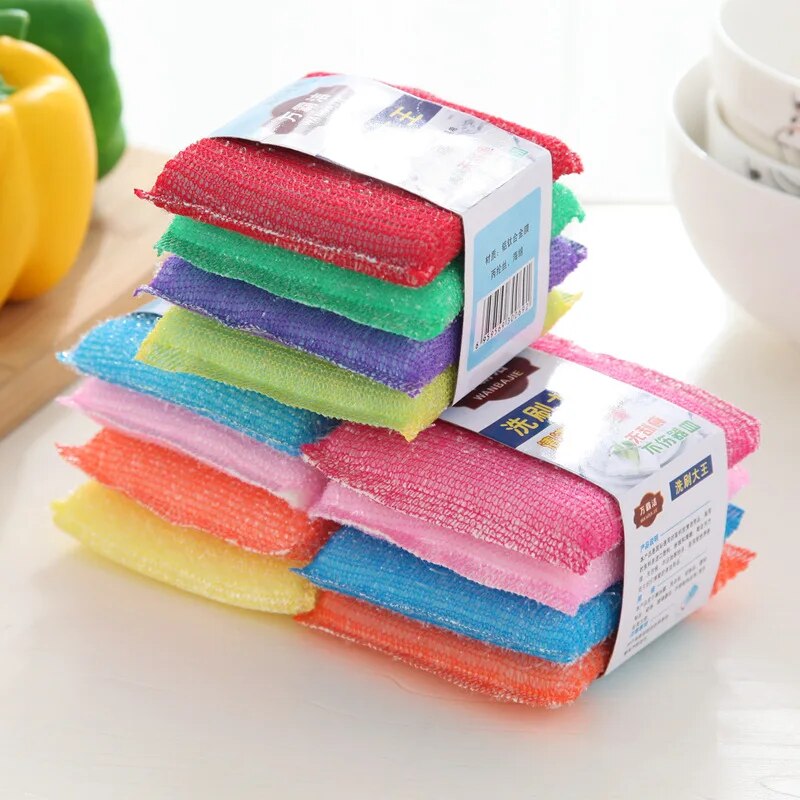 Double-Sided Dishwashing Sponges for Kitchen Cleaning - 24/16/8/4/1PC Pot Dish Wash Brushes