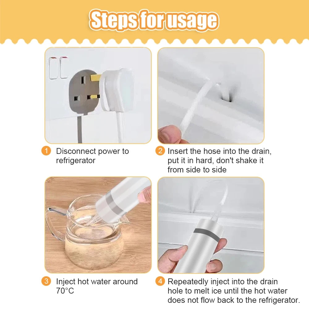 Refrigerator Drain Cleaning Brush Set: 5-Piece Kit for Fridge Drain Hole Cleaning