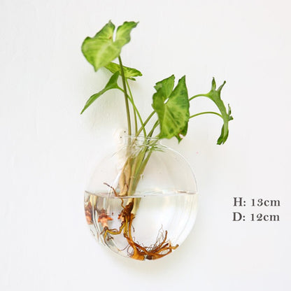 uHVoFashionWallHangingGlassFlowerVaseTerrariumWallFishTankAquariumContainerFlowerPlante