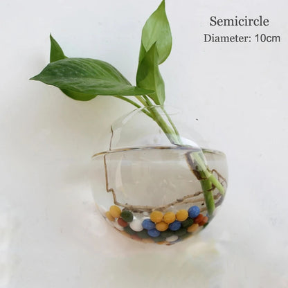 5Cp7FashionWallHangingGlassFlowerVaseTerrariumWallFishTankAquariumContainerFlowerPlante