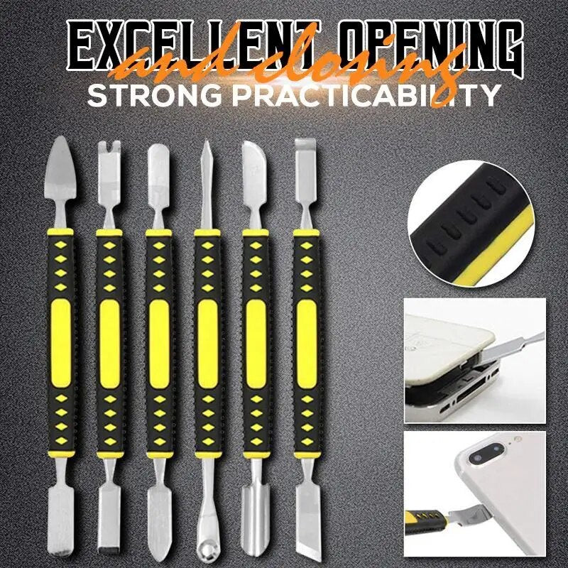 6-Piece Metal Crowbar Set: Handy Electronic Repair Tools for Mobile Phones & Home Appliances