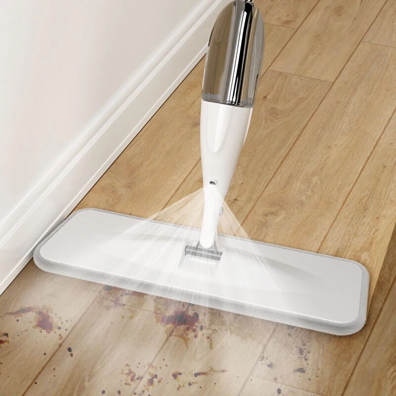 360 Rotary Spray Mop: Reusable Microfiber Cloth for Kitchen Tile Floor Cleaning