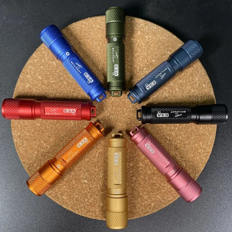 SKILHUNT E3A 100 Lumens AAA Keychain LED Flashlight: Mini Pocket Torch for Outdoor Camping, Hiking, Fishing