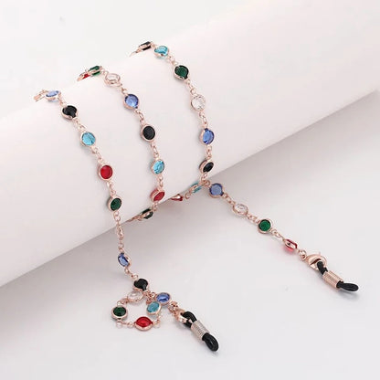 OpHYColorfulCrystalBeadEyeglassHolderFashionGlassesChainForWomenEyeAccessoriesEyewearSt