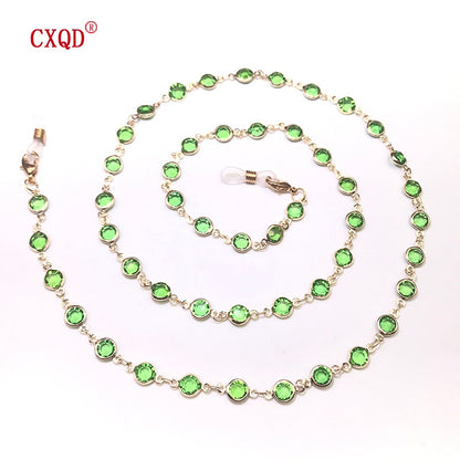 0sRAColorfulCrystalBeadEyeglassHolderFashionGlassesChainForWomenEyeAccessoriesEyewearSt