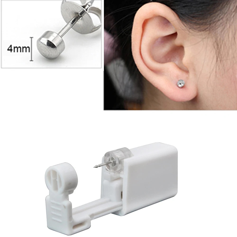 xzuP124PcsDisposableSterileEarPiercingUnitCartilageTragusHelixPiercingGunNoPainPierce