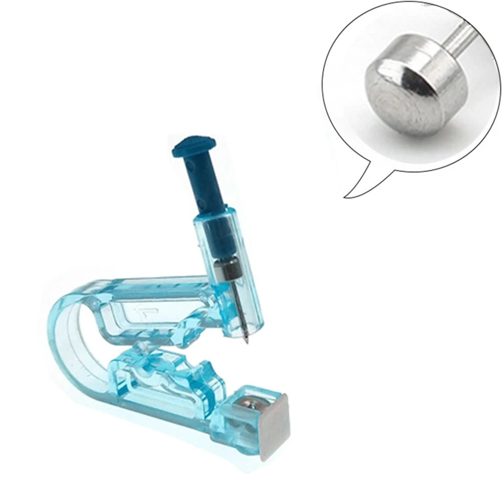 M0oO124PcsDisposableSterileEarPiercingUnitCartilageTragusHelixPiercingGunNoPainPierce