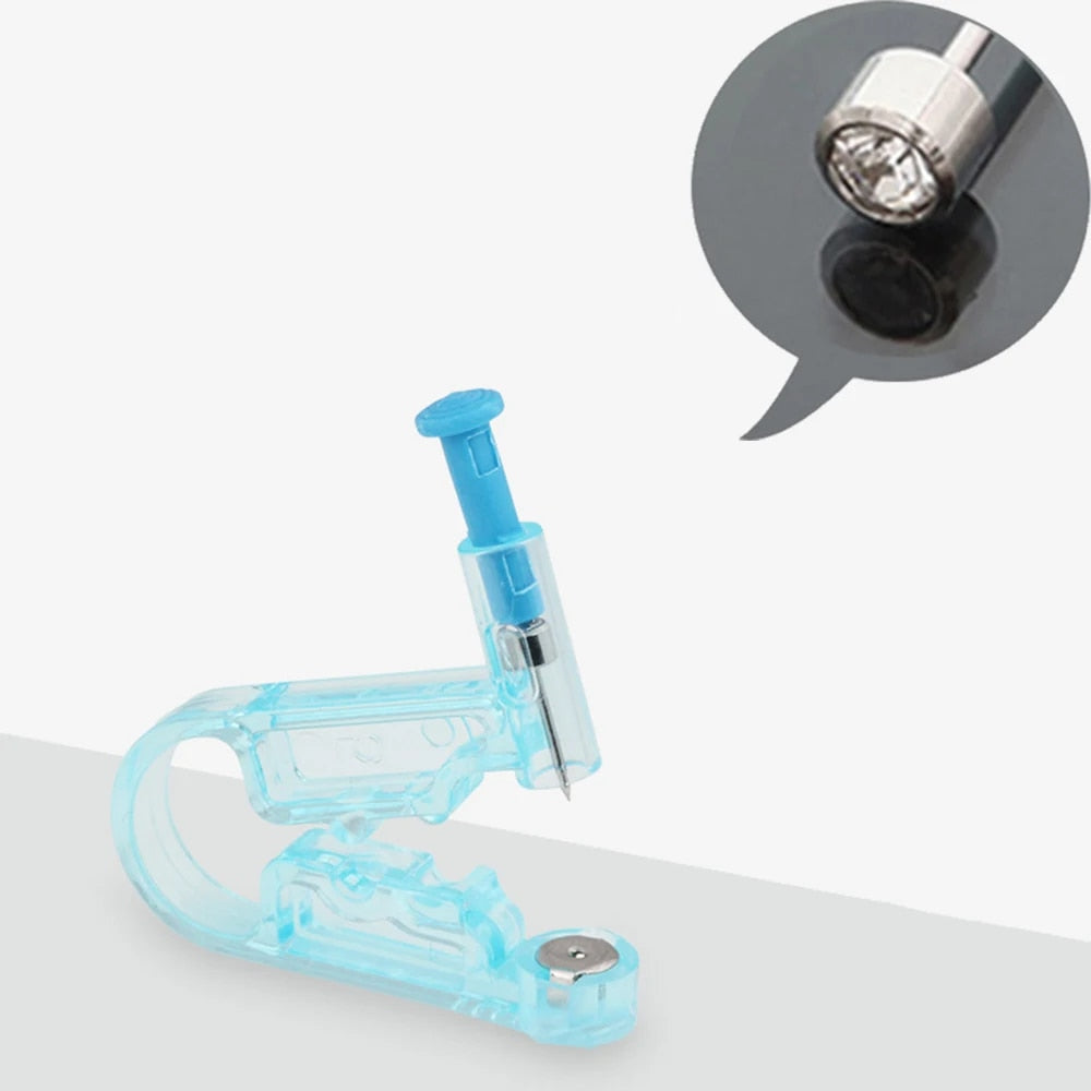 HCEj124PcsDisposableSterileEarPiercingUnitCartilageTragusHelixPiercingGunNoPainPierce