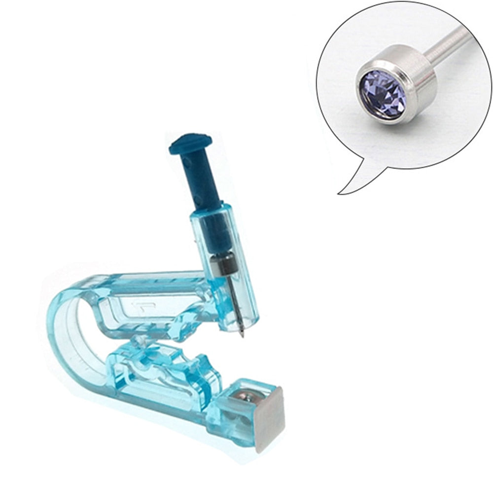 prtK124PcsDisposableSterileEarPiercingUnitCartilageTragusHelixPiercingGunNoPainPierce
