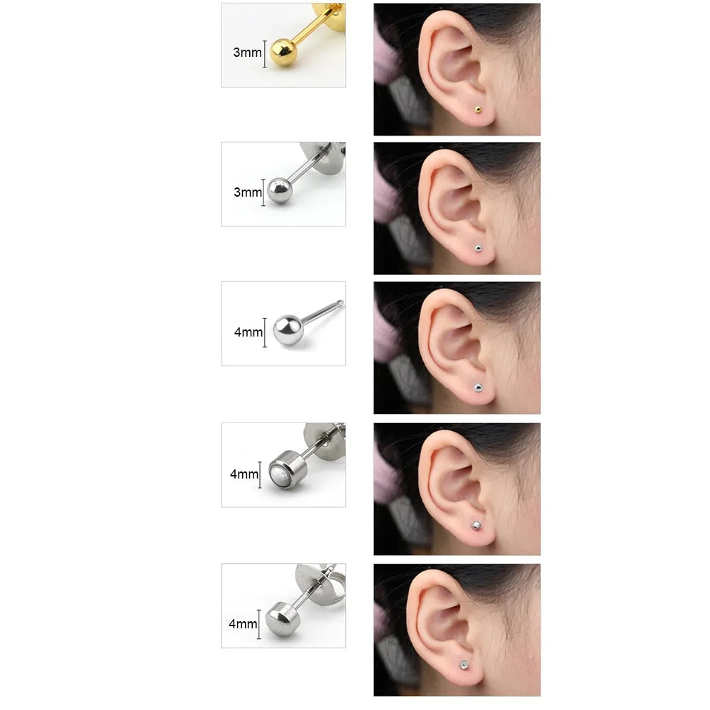 0L7o124PcsDisposableSterileEarPiercingUnitCartilageTragusHelixPiercingGunNoPainPierce