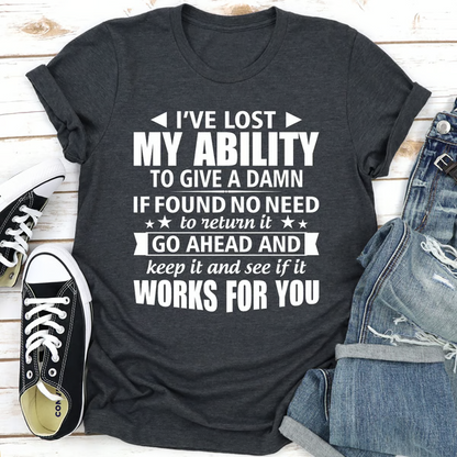 I've Lost My Ability To Give A Damn