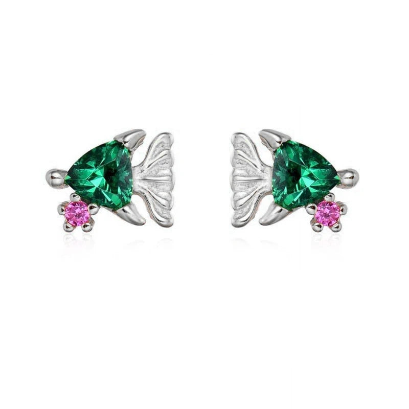 rwklKEYOUNUOGoldFilledStudEarringsSetForWomenEarCuffsColorfulZirconDangleHoopEarrings
