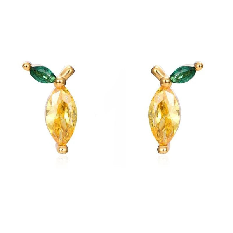 WvIvKEYOUNUOGoldFilledStudEarringsSetForWomenEarCuffsColorfulZirconDangleHoopEarrings