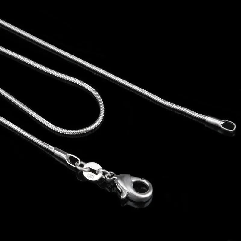 925 Sterling Silver Snake Chain Necklace for Women - Fashion Jewelry in 1mm Width, Available in 16-24 Inches