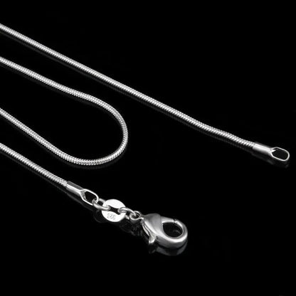 925 Sterling Silver Snake Chain Necklace for Women - Fashion Jewelry in 1mm Width, Available in 16-24 Inches