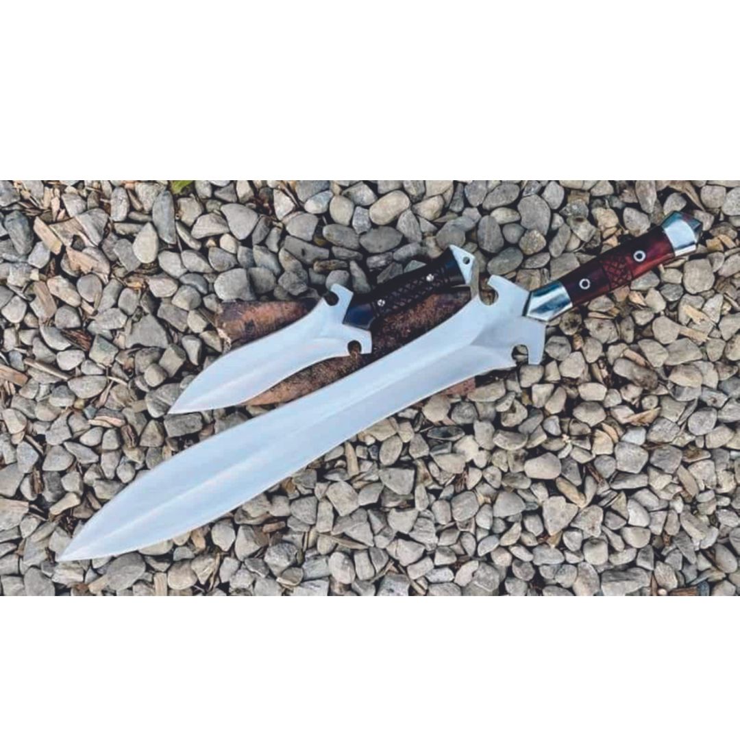 Handmade Sword Set High Carbon Steel Full Tang Swords Hunting Survival Outdoor Sword Special Camping Knife Gift