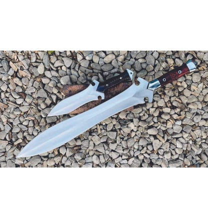 Handmade Sword Set High Carbon Steel Full Tang Swords Hunting Survival Outdoor Sword Special Camping Knife Gift