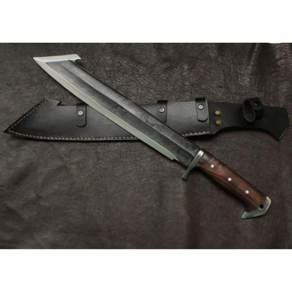 Oil Quenched Custom Handmade Bowie Knife High Carbon Steel Full Tang Survival Bowie High Forged Knife Camping