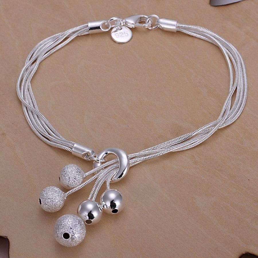 DkNHFine925SterlingSilverNobleNiceChainSolidBraceletforWomenMenCharmsPartyGiftWedding