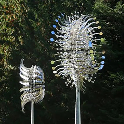 1pc Magical Kinetic Metal Windmill Spinner Unique Wind