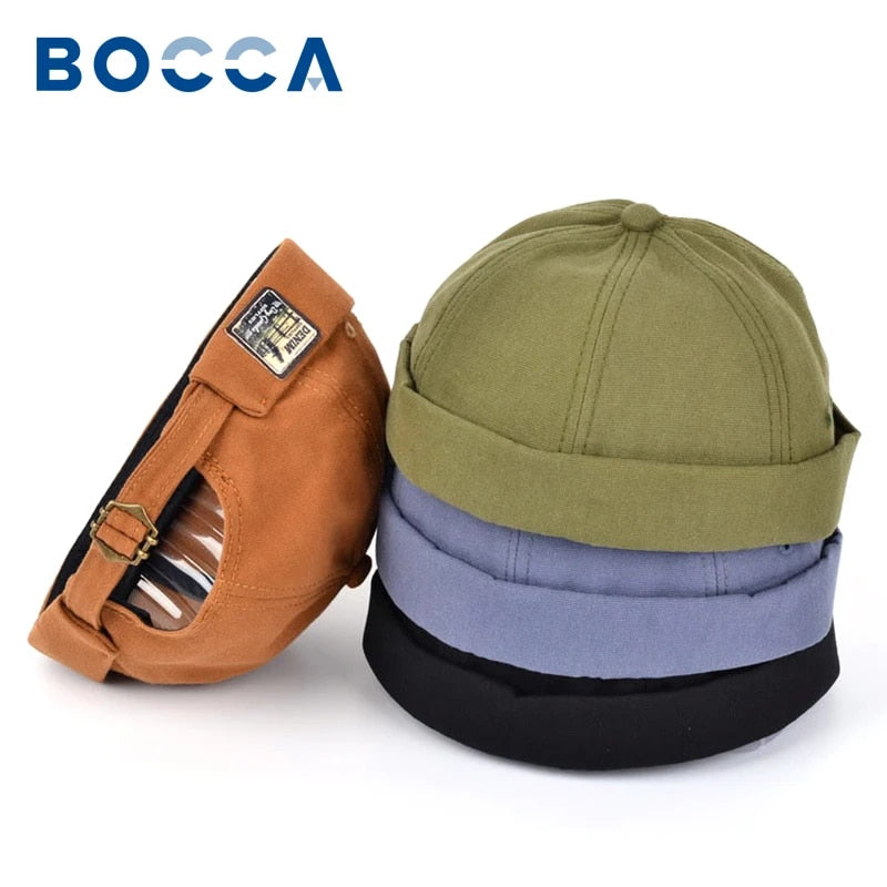 Vintage Docker Cap: Adjustable Cotton Brimless Skullcap for Summer & Autumn Hip Hop Fashion