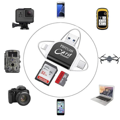 Multi-Port 4 in 1 Universal SD TF Card Reader 3