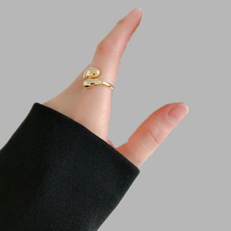 925 Sterling Silver Water Drop Rings: Minimalist Couples Engagement Jewelry & Trendy Party Gift