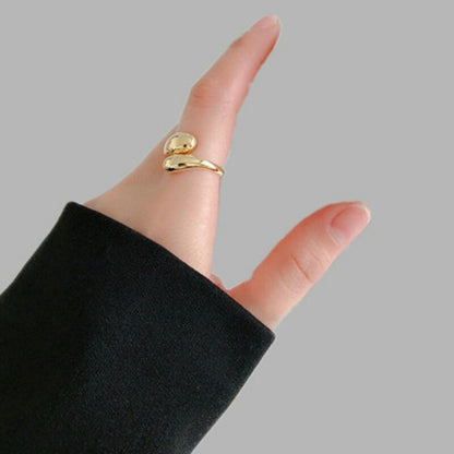 925 Sterling Silver Water Drop Rings: Minimalist Couples Engagement Jewelry & Trendy Party Gift