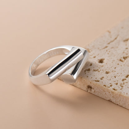 iNpf925SterlingSilverUniqueSimpleRingForWomenJewelryFingerOpenVintageHandmadeRingAller