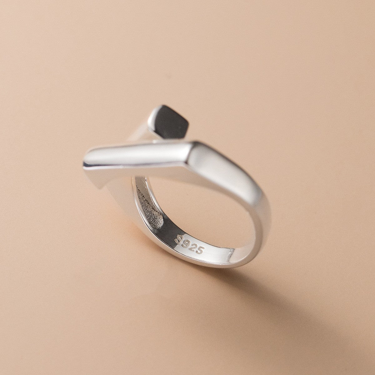 kWg6925SterlingSilverUniqueSimpleRingForWomenJewelryFingerOpenVintageHandmadeRingAller